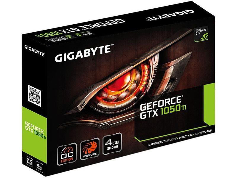 Placa de Vídeo Gigabyte GeForce GTX 1050 TI - 4GB GDDR5 128 bits